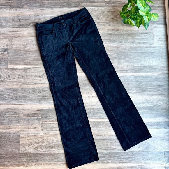 White House Black Market BLANC Velvet Black Bootcut Low Rise Pants Size 4R - Picture 14 of 14